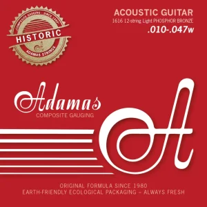 Adamas Strings Acoustic Guitar Adamas Historic Reissue Phosphor Bronze - 12-str. Light .010-.047 (1616)