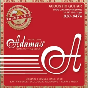 Adamas Strings Acoustic Guitar Historic Reissue Phosphor Bronze Round Core - 12-str. Light .010-.047 (1616RC)
