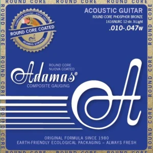 Adamas Strings Acoustic Guitar Nuova Phosphor Bronze coated round core - 12-str. Light .010-.047 (1616NURC)
