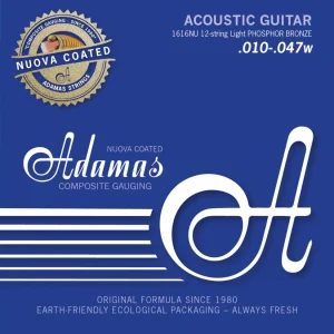 Adamas Strings Acoustic Guitar Nuova phosphor bronze coated - 12-str. Light .010-.047 (1616NU)