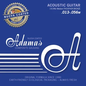 Adamas Strings Acoustic Guitar Nuova phosphor bronze coated - Medium .013-.056 (1919NU)