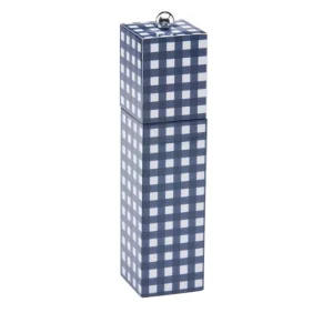 Navy Gingham Salt & Pepper Mill