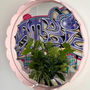 Scalloped Mirror Pink