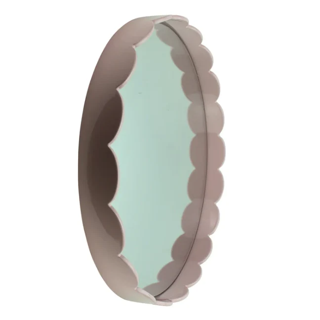 Scalloped Mirror Pink