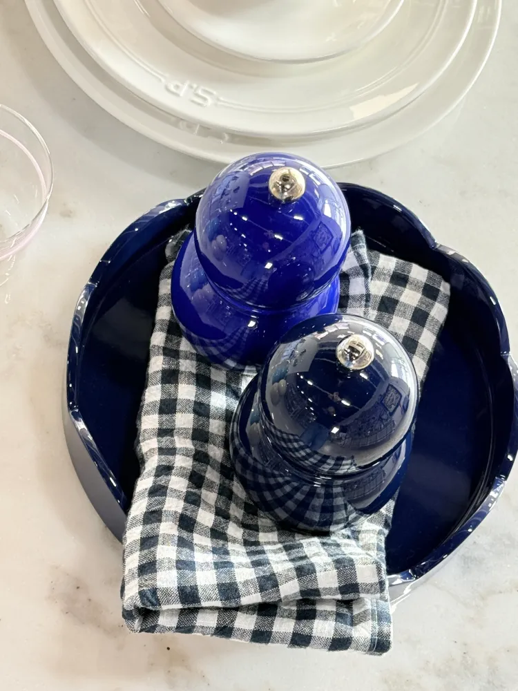 Small Bobbin Salt & Pepper Mill Blue