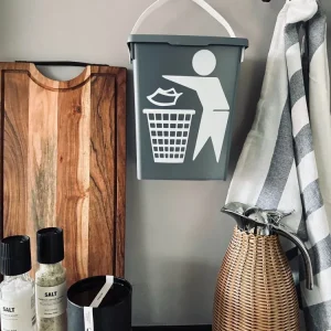 BIO Bøtte med lokk - Grå