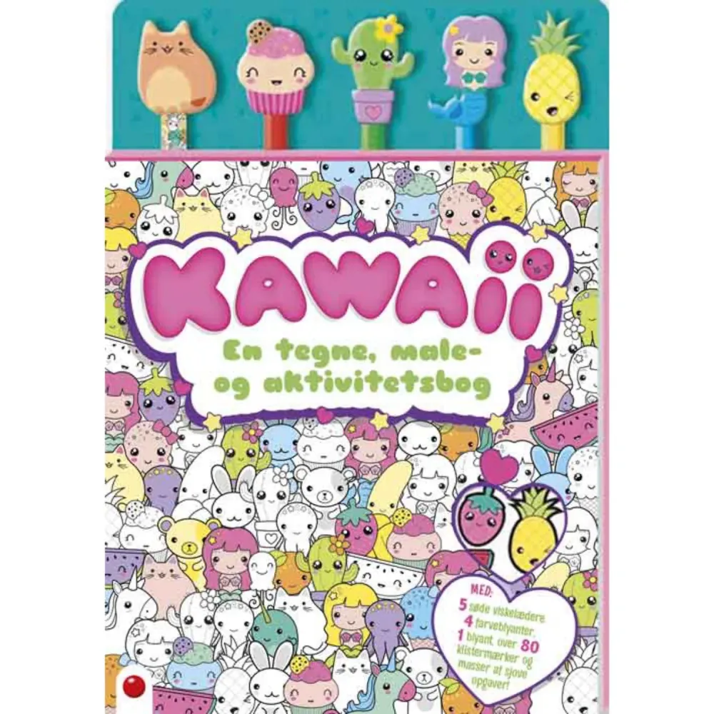 Forlaget Bolden Aktivitets Bok Med Blyanter: Kawaii