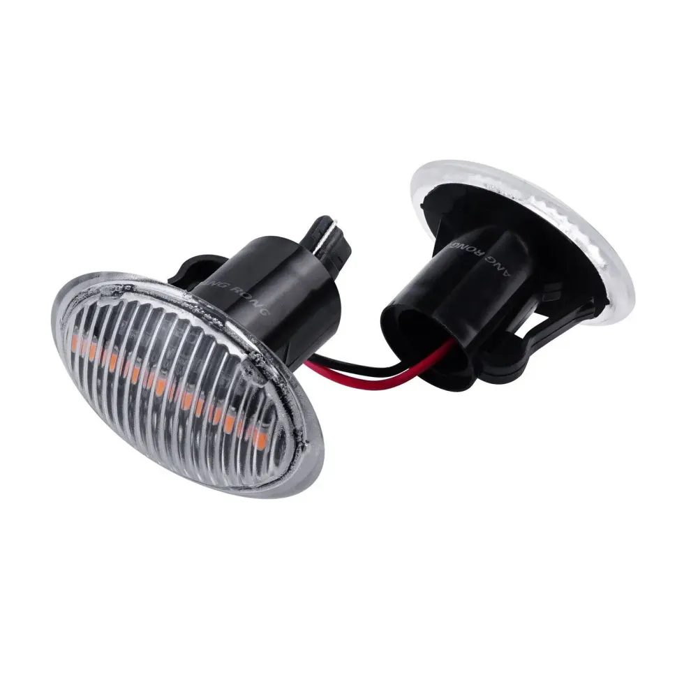 LED Indicator Side Repeater Light Two Pack Ford Ka Clear Lens Amber 1210 SMD LEDs