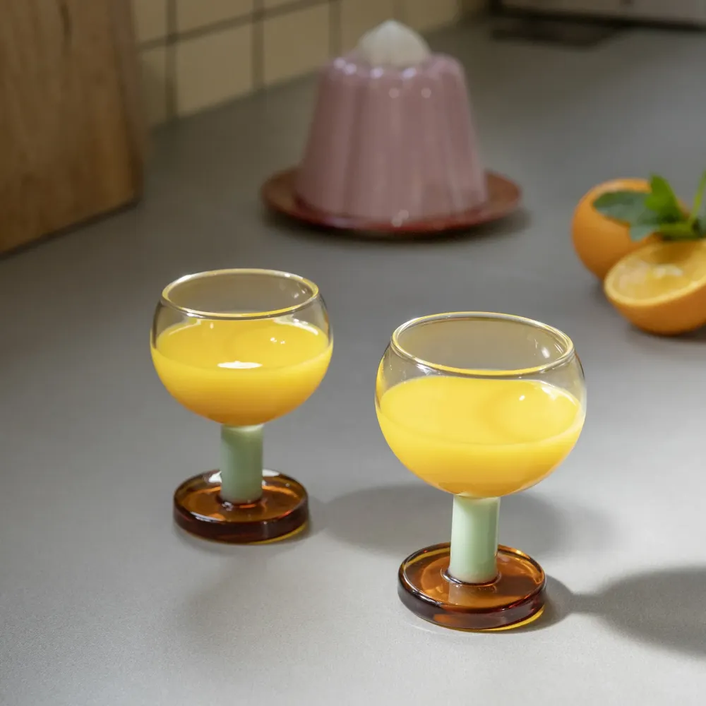 Glass Cantine Amber 2-p