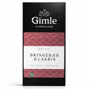 Bringebær & Lakris - 70% Mørk sjokolade - økologisk
