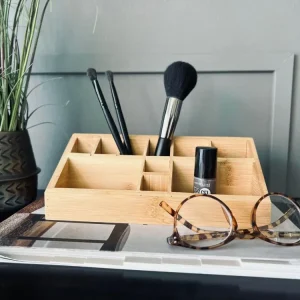 Organizer i bambus med 10 rom