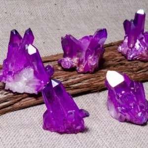 Mørk Lilla Aura Kvarts Cluster, 100 - 150gram