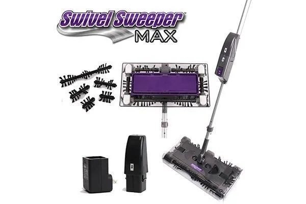 Smart Swivel Sweeper MAX - rengjøringsbørste med roterende børstehoder - automatisk feiekost