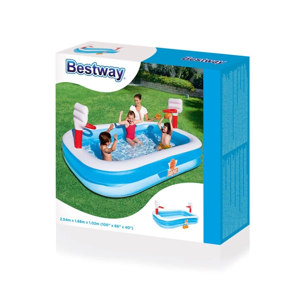 Barnebasseng m/innebygget basketballkurv fra Bestway