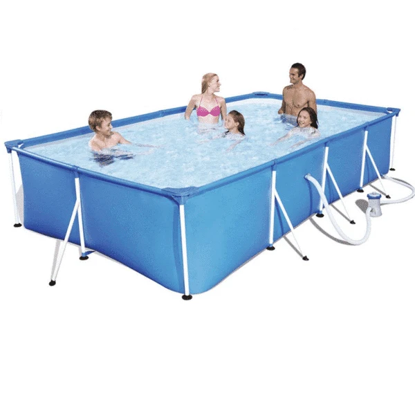 Bestway badebasseng 5700L - Rektangulært med metallramme 400 x 211 x 81cm