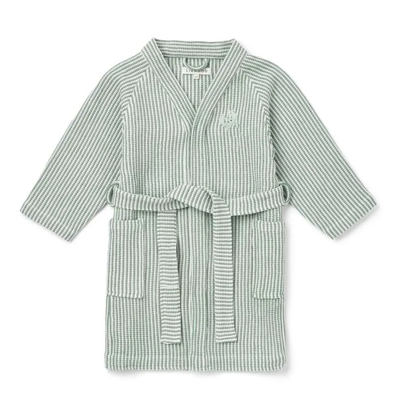 Liewood Bertha Badekåpe - Y/D Stripe Peppermint/Creme de la Creme