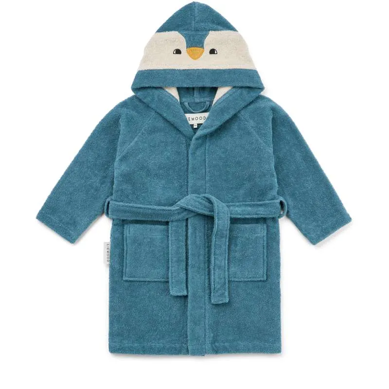 Liewood Lily Badekåbe - Penguin - Oceanview Mix