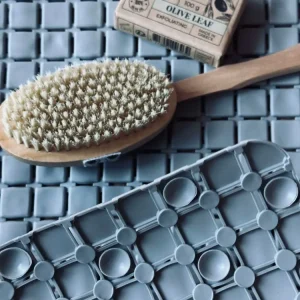 Badematte med sugekopper - Grey
