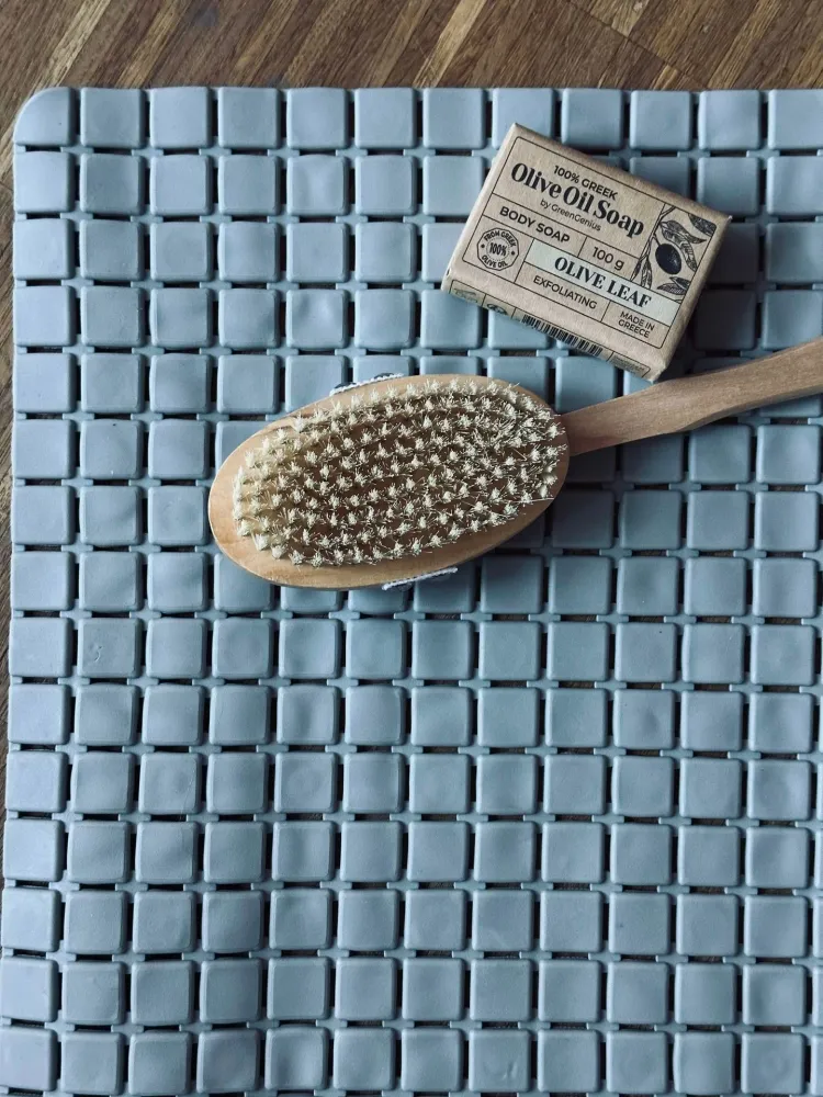 Badematte med sugekopper - Grey