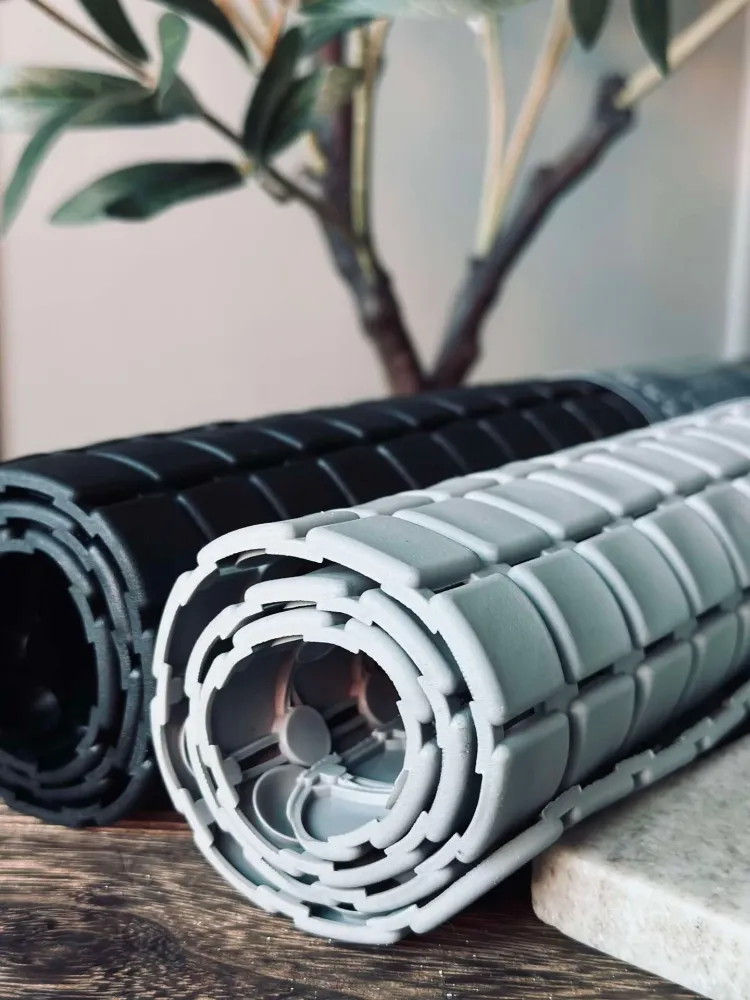 Badematte med sugekopper - Grey