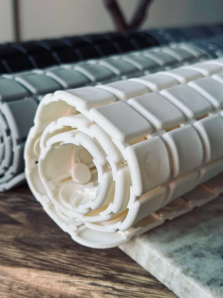 Badematte med sugekopper - White