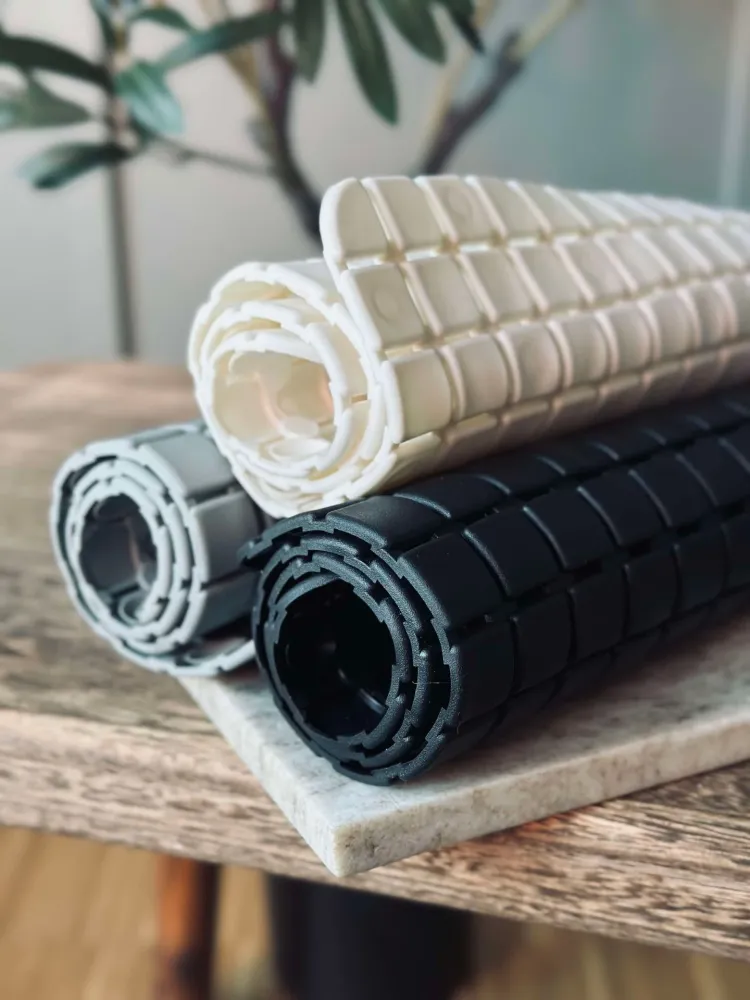 Badematte med sugekopper - White