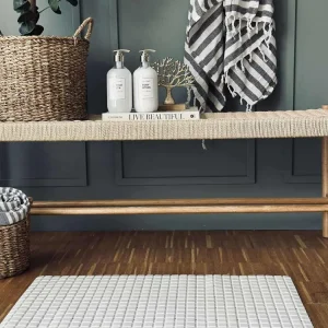 Badematte SKLISIKKER 69x39 - Hvit