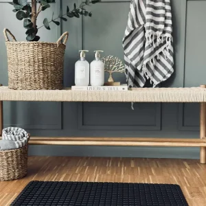 Baderomsmatte SKLISIKKER 69x39 - Svart