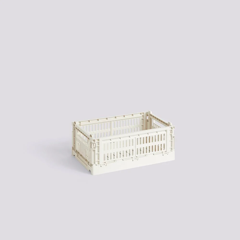 HAY - sammenleggbar kurv i off white - small