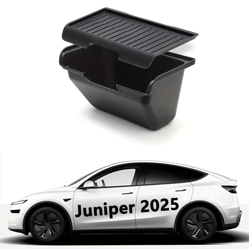 Tesla Model Y Juniper 2025 Bakseteoppbevaringsboks, ABS+TPE under luftventiler nedre arrangør, bil søppelbøtte Søppel, aut...