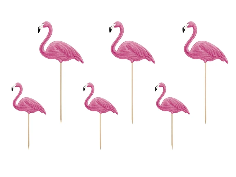 Flamingo Kaketopper 6 stk