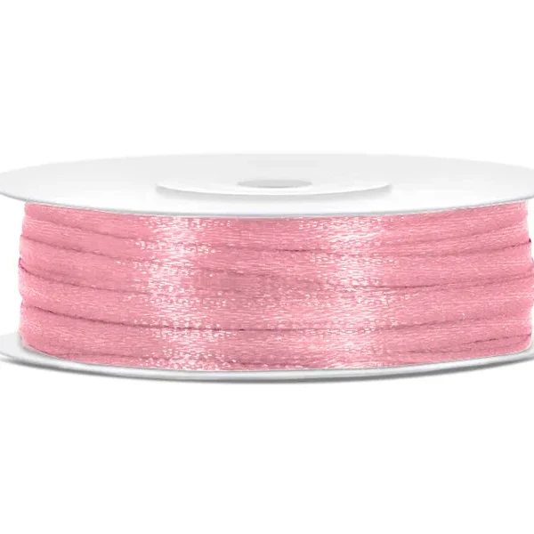 Lyse Rosa Satengbånd 3mm