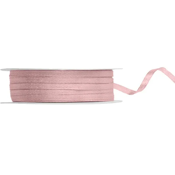 Lyse Støvet Rosa Satengbånd 3mm