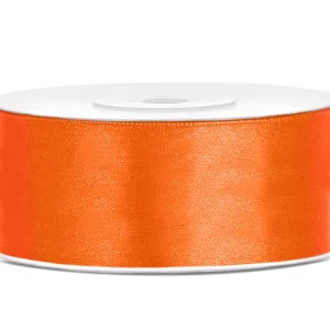 Oransje Satengbånd 25M