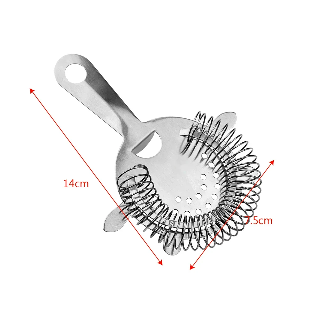Stainless Steel Ice Strainer Bar Tools Eco Friendly Cocktail Shaker