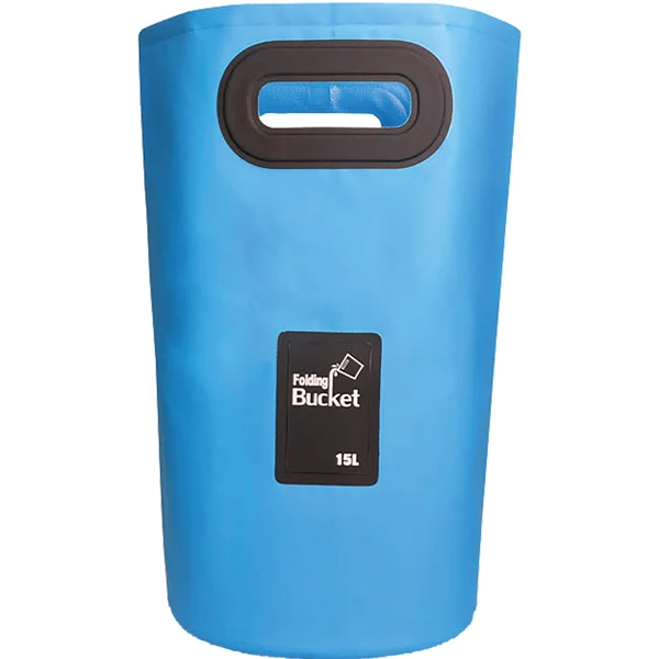 1852, Sammenleggbar bøtte, 15L, Blå PVC