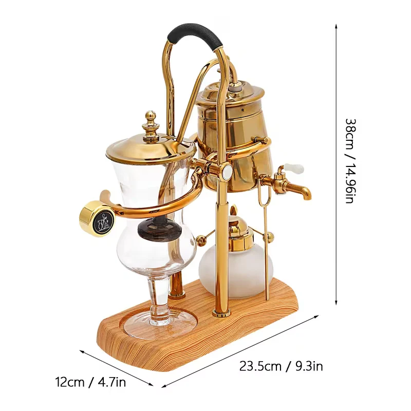 vintage kaffetrakter kaffebar dekor Royal Belgium Kaffemaskin Sifonisk destillasjon Kaffekanne Lag Kaffedrakt Drypp Type