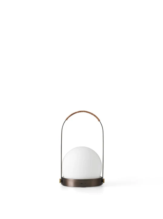 Carrie Table Lamp, leather - Bronzed Brass / Leather