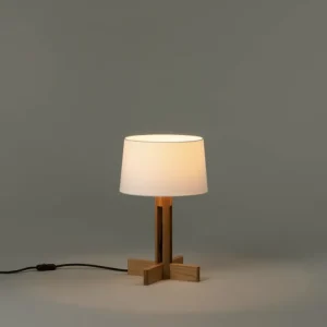 FAD table lamp Natural oak/linen H61 cm