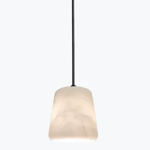Material Pendel White Marble without innershade w. Black Fitting