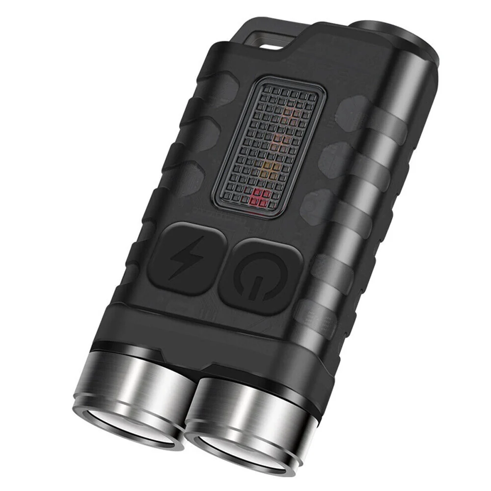 Mini LED lommelykt nøkkelring magnetisk fakkel 900lm