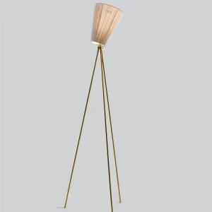 Oslo wood feet brass