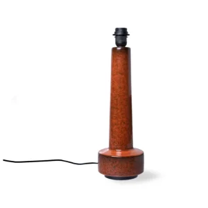 retro glazed lamp base red