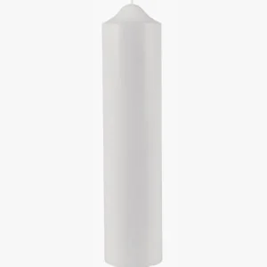 Stearinlys 5 × 30 cm – Hvit