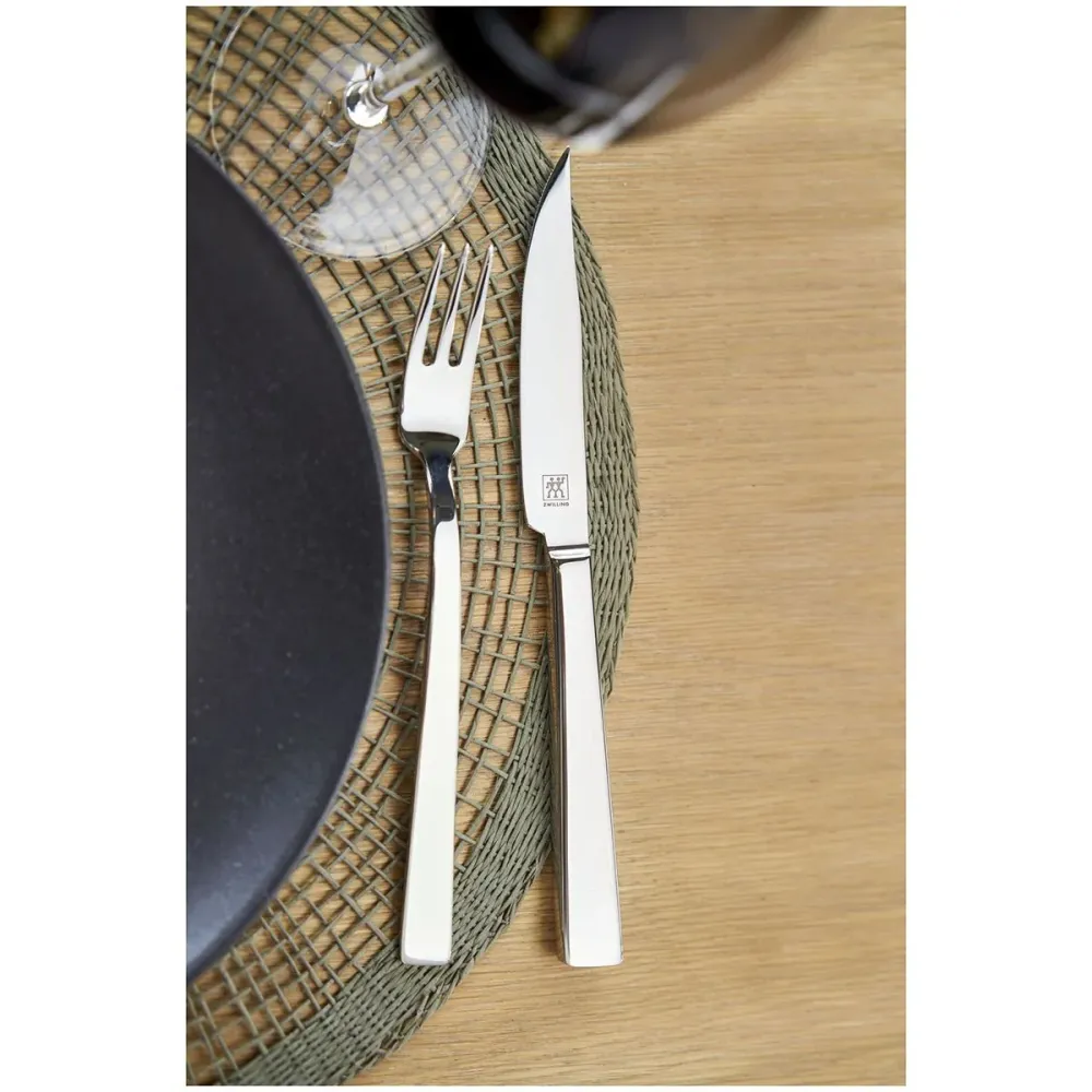 Bestikksett Biffkniver og -gafler, 6 x 2stk, 18/10 stål - ZWILLING BESTIKK