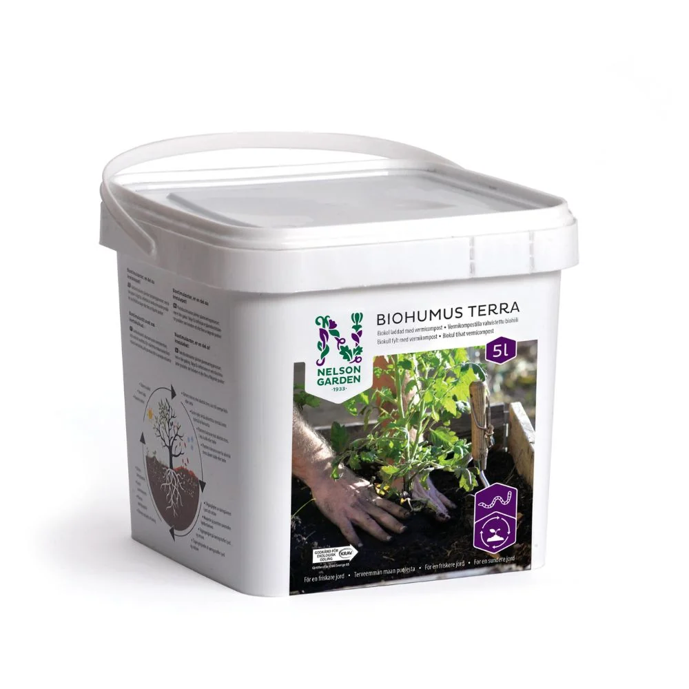 Vermikompost Biohumus Terra 5 l – biostimulant med biokarbon sunn jord