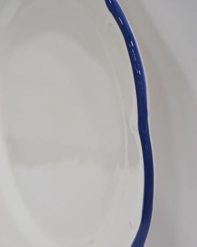 Dinner Plate Blue Line