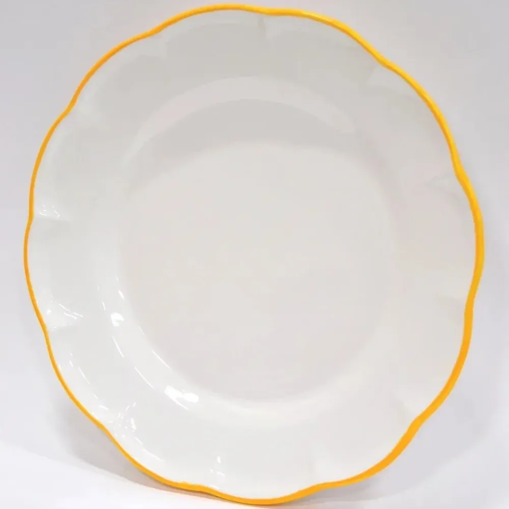 Dinner Plate Yellow Line