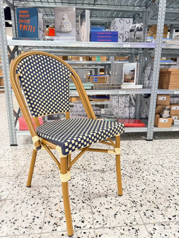 Fransk bistrostol blå