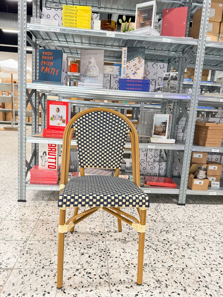 Fransk bistrostol blå